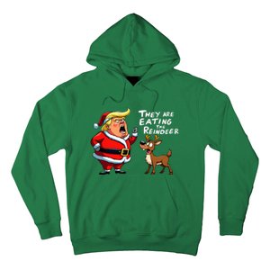 Christmas Santa Claus Trump They Are Eating The Reindeer Hoodie