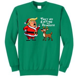 Christmas Santa Claus Trump They Are Eating The Reindeer Sweatshirt