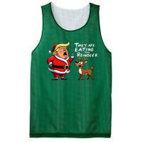 Christmas Santa Claus Trump They Are Eating The Reindeer Mesh Reversible Basketball Jersey Tank