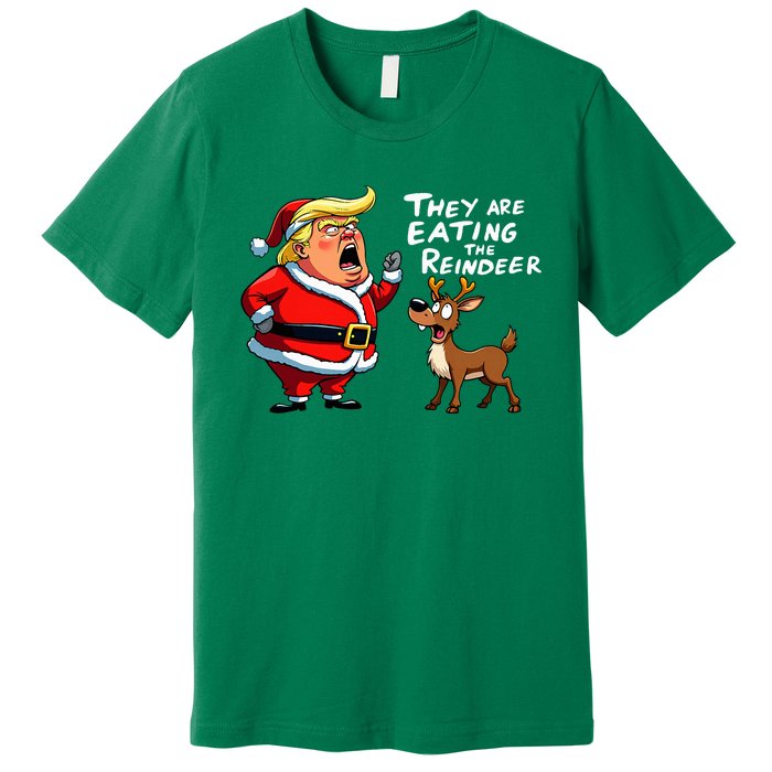 Christmas Santa Claus Trump They Are Eating The Reindeer Premium T-Shirt