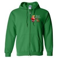 Christmas Santa Claus Trump They Are Eating The Reindeer Full Zip Hoodie