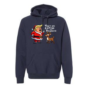 Christmas Santa Claus Trump They Are Eating The Reindeer Premium Hoodie