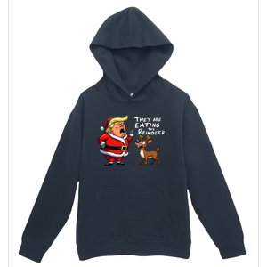 Christmas Santa Claus Trump They Are Eating The Reindeer Urban Pullover Hoodie