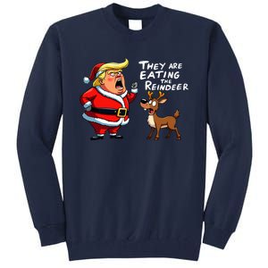 Christmas Santa Claus Trump They Are Eating The Reindeer Tall Sweatshirt