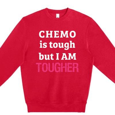 Chemo Support Chemotherapy Care Package Pink Beat Cancer Premium Crewneck Sweatshirt