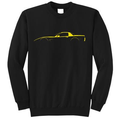 C5 Silhouette Classic Car Retro Vintage Yellow Sweatshirt