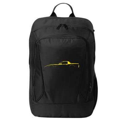 C5 Silhouette Classic Car Retro Vintage Yellow City Backpack