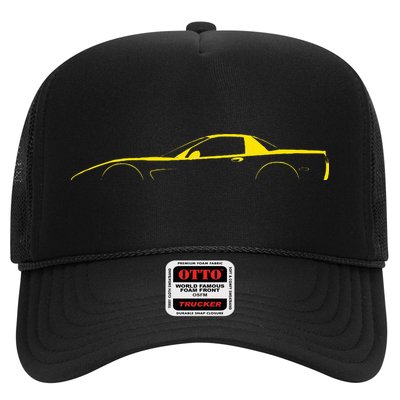 C5 Silhouette Classic Car Retro Vintage Yellow Hat