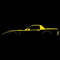 C5 Silhouette Classic Car Retro Vintage Yellow Visor