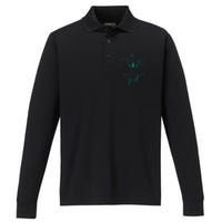 Circuit Skull Performance Long Sleeve Polo