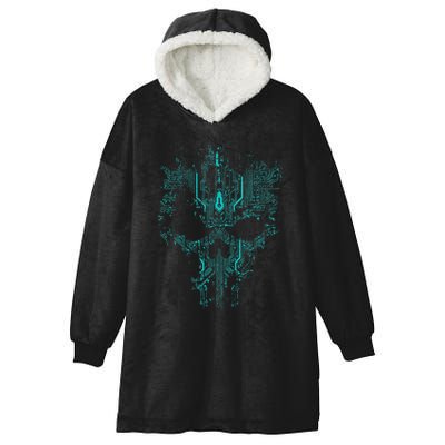Circuit Skull Hooded Wearable Blanket