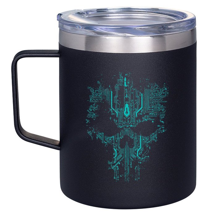 Circuit Skull 12oz Stainless Steel Coffee Mug