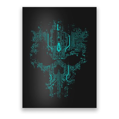 Circuit Skull Poster