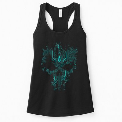 Circuit Skull Womens Tank Top