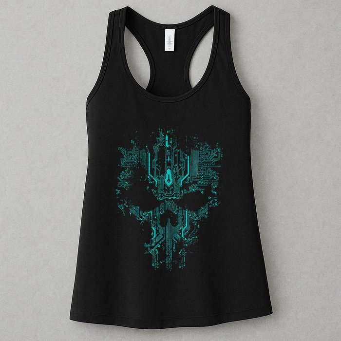 Circuit Skull Womens Tank Top