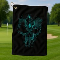 Circuit Skull Golf Towel