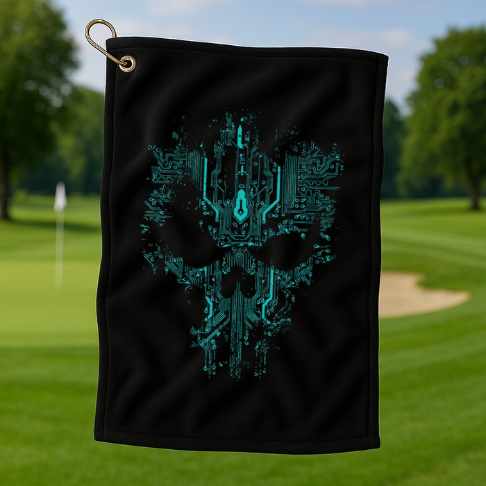 Circuit Skull Golf Towel