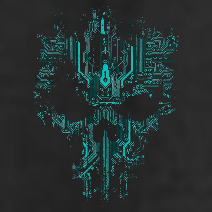 Circuit Skull Microfiber Hand Towel