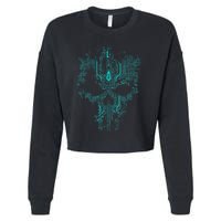 Circuit Skull Cropped Pullover Crew