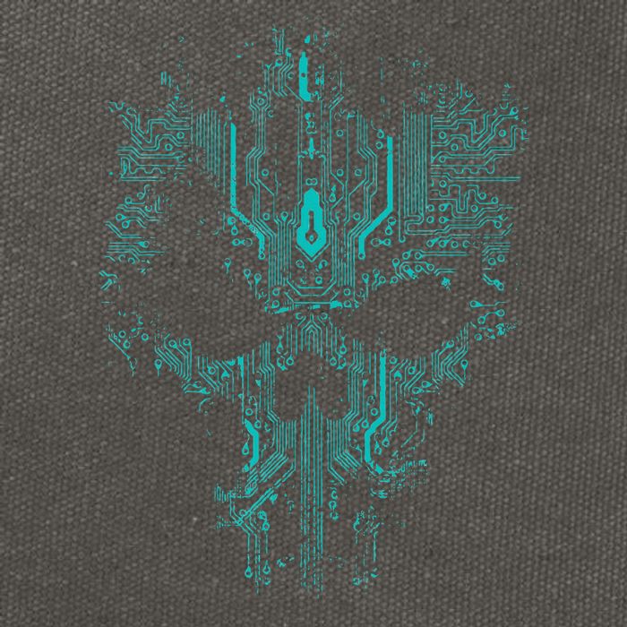 Circuit Skull Cotton Canvas Backpack