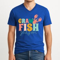 Crawfish Season Crawfish Junkie Cajun Lobster Gift V-Neck T-Shirt