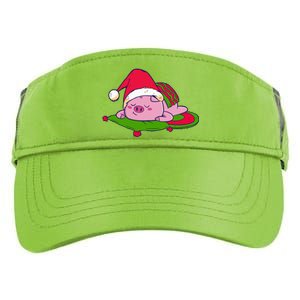 Cute Sleepy Christmas Pig Adult Drive Performance Visor