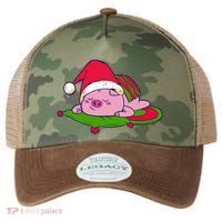 Cute Sleepy Christmas Pig Legacy Tie Dye Trucker Hat