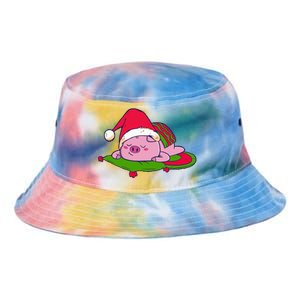 Cute Sleepy Christmas Pig Tie Dye Newport Bucket Hat