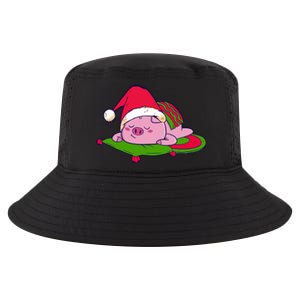 Cute Sleepy Christmas Pig Cool Comfort Performance Bucket Hat