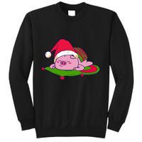 Cute Sleepy Christmas Pig Sweatshirt