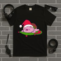 Cute Sleepy Christmas Pig T-Shirt