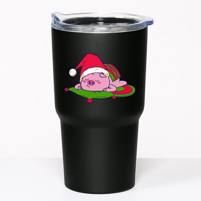 Cute Sleepy Christmas Pig Tumbler
