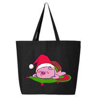 Cute Sleepy Christmas Pig 25L Jumbo Tote
