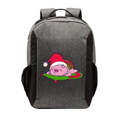 Cute Sleepy Christmas Pig Vector Backpack