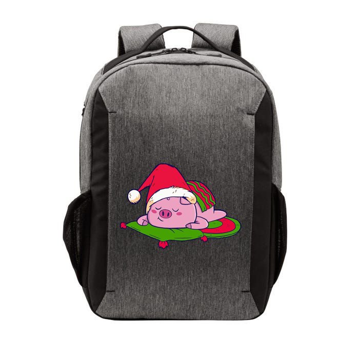Cute Sleepy Christmas Pig Vector Backpack