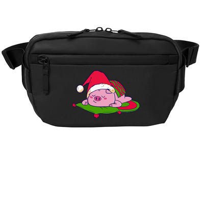 Cute Sleepy Christmas Pig Crossbody Pack