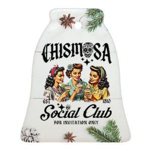 Chismosa Social Club Ceramic Bell Ornament