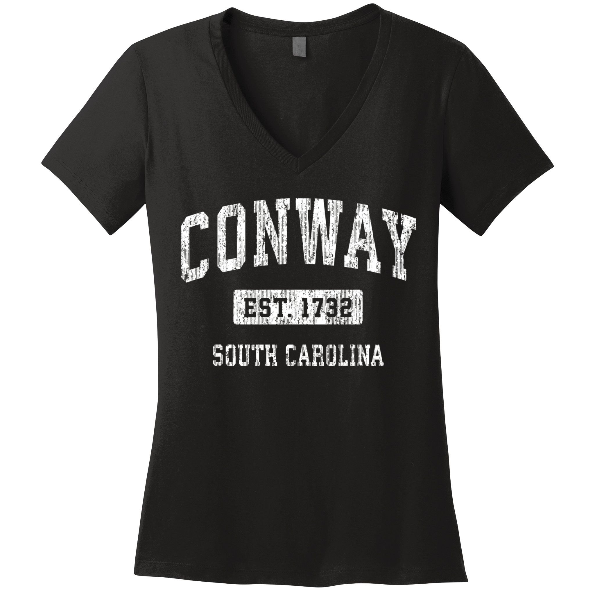 Conway South Carolina Sc Vintage Sports Women's V-Neck T-Shirt