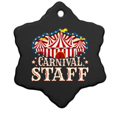 Carnival Staff Ceramic Star Ornament