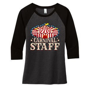 Carnival Staff Women's Tri-Blend 3/4-Sleeve Raglan Shirt