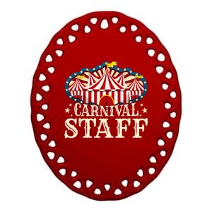 Carnival Staff Ceramic Oval Ornament