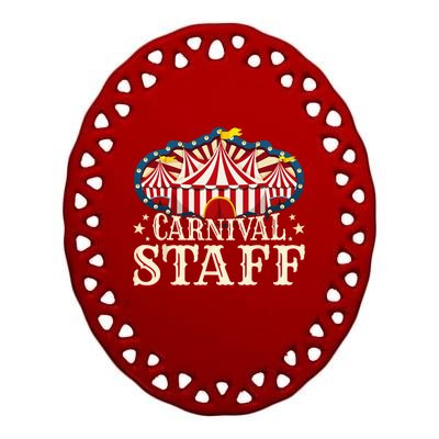 Carnival Staff Ceramic Oval Ornament