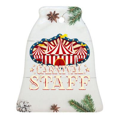 Carnival Staff Ceramic Bell Ornament