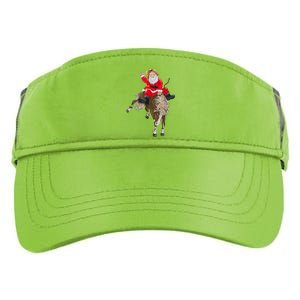 Cowboy Santa Claus Riding A Horse Christmas Cowboy Adult Drive Performance Visor