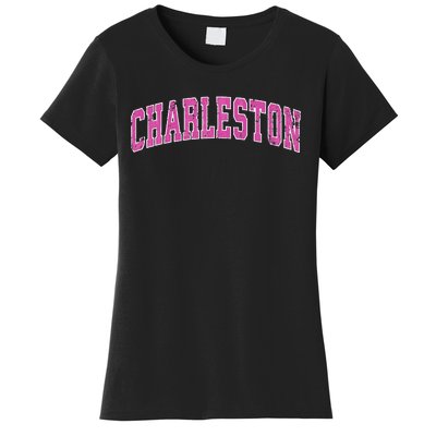 Charleston South Carolina SC Vintage Sports Design Pink Desi Swea Women's T-Shirt