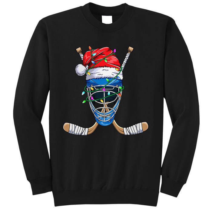 Christmas Santa Claus Player Ice Hockey Funny Sweatshirt