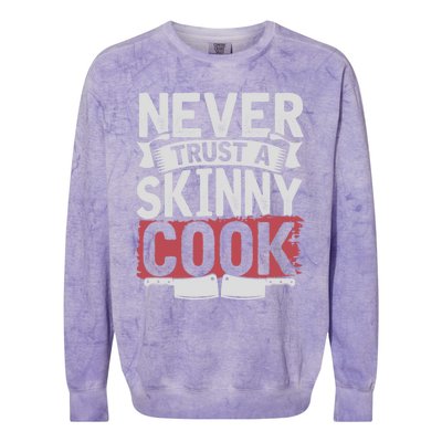 Cooking Skinny Chef Hobby Chef Culinary Funny Cook Meaningful Gift Colorblast Crewneck Sweatshirt