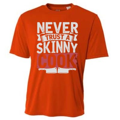 Cooking Skinny Chef Hobby Chef Culinary Funny Cook Meaningful Gift Cooling Performance Crew T-Shirt