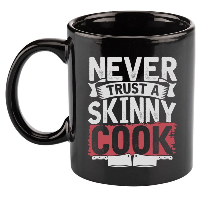 Cooking Skinny Chef Hobby Chef Culinary Funny Cook Meaningful Gift 11oz C Handle Ceramic Mug