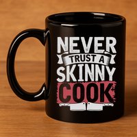 Cooking Skinny Chef Hobby Chef Culinary Funny Cook Meaningful Gift 11oz C Handle Ceramic Mug